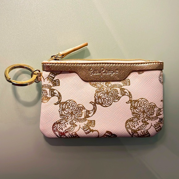Lilly Pulitzer Accessories - Lilly Pulitzer Metallic gold Elephant Key ID Case